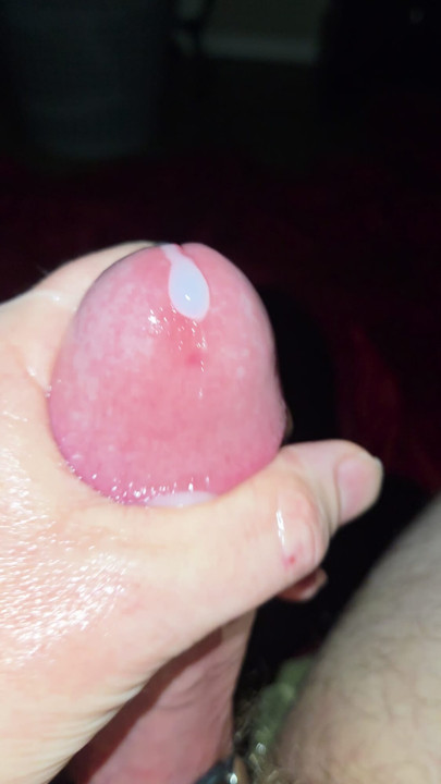 Lubed up and throbbing after a few hours of gooning I finally cum