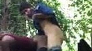 Desi Gay fucking under the Tree with Her Friend In the jangl