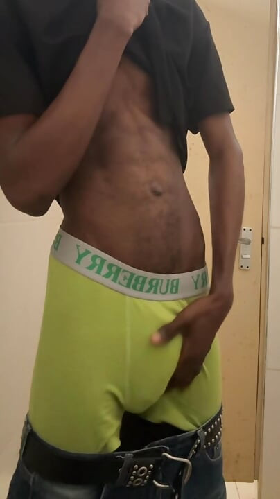 Thug teen jerking off in public