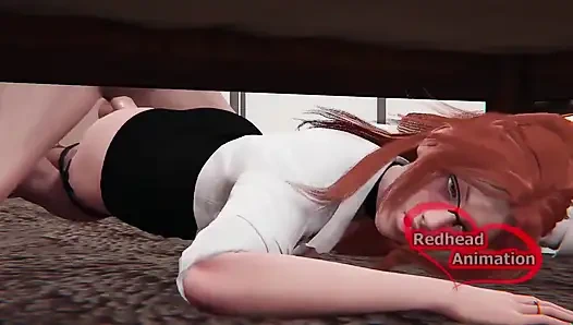 Üvey anne yatağın altında sıkıştı ve sikildi