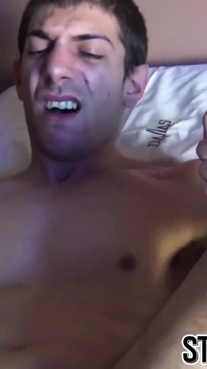 Thrilling moment from "Straight tattooed teen gets dripping wet facial after sex"