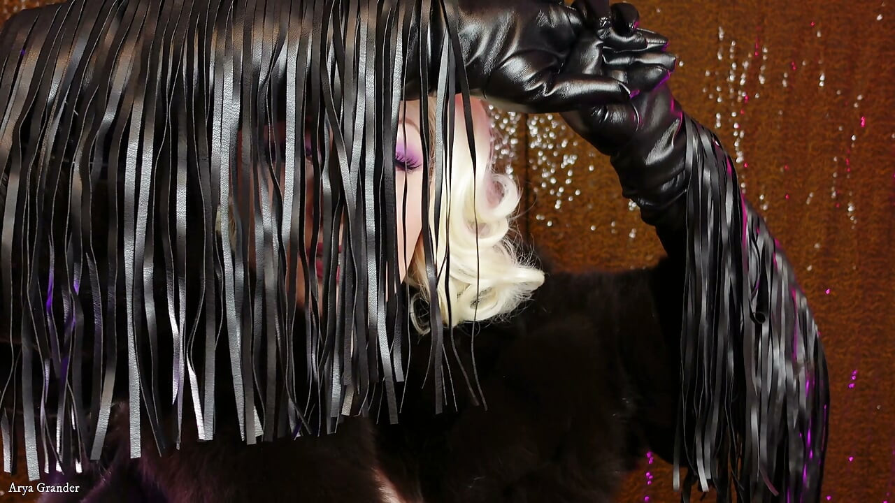 Leather gloves and fur fetish ASMR video by Arya Grander