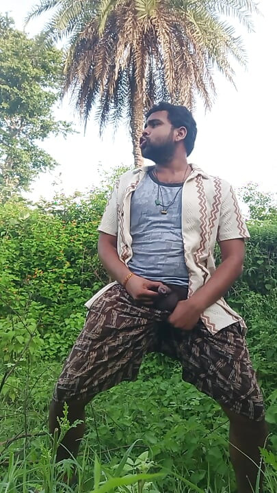 Suddenly in morning my cock feel very horny that's why I come to forest to alone fun