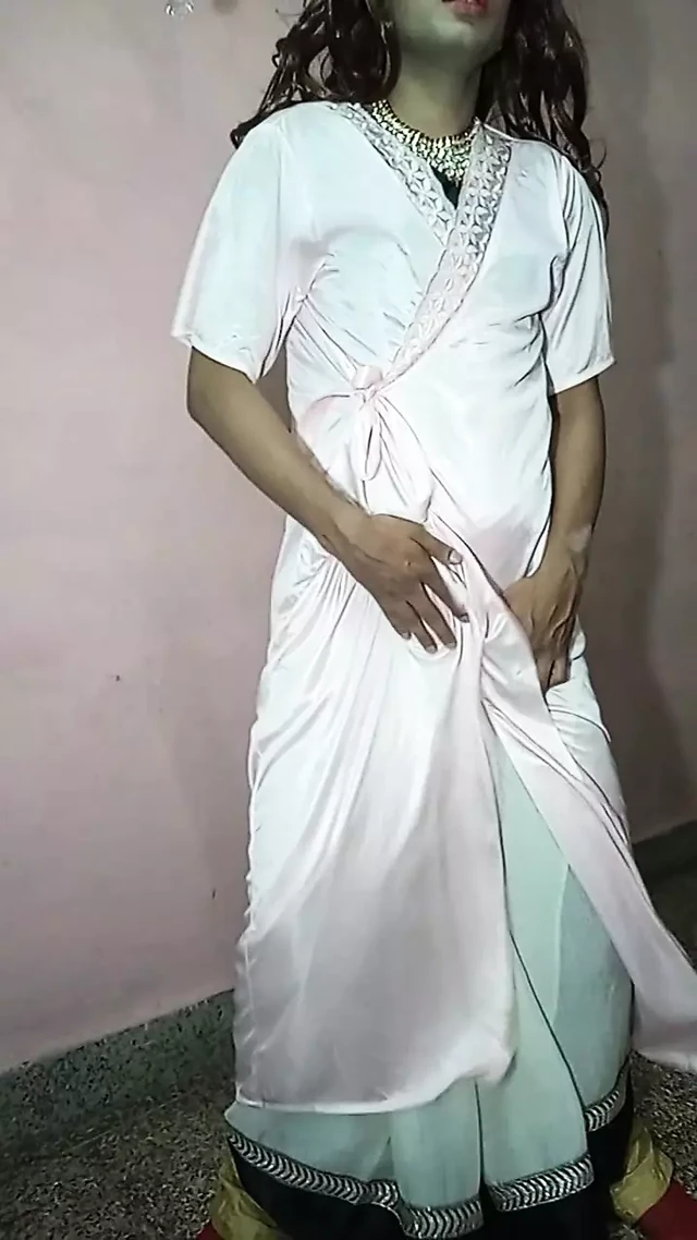 My sexy gorgeous satin nighty and saree blouse