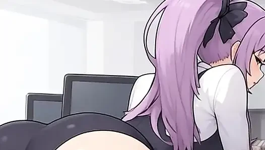 Waifu Amateur Teen POV – Office Swimwear Tease & Close-Up Boss Blowjob