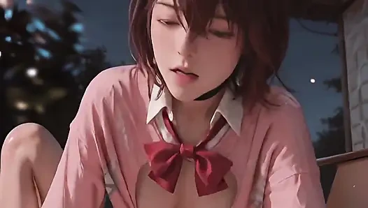 Красные ленты покачиваются в постели ночью... В тот момент, когда я сняла кардиган, стыд на груди проявился