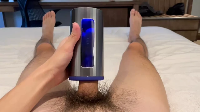 Big Load to the toy with vibrator