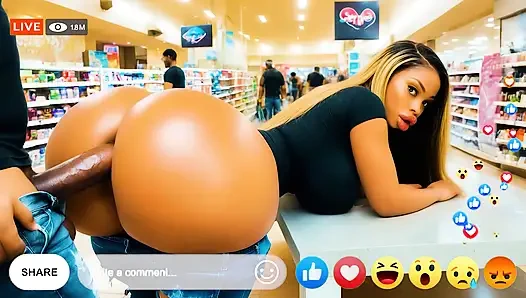 Huge Ass Ebony Bimbo Baddies Get Fucked In Public Live On Facebook