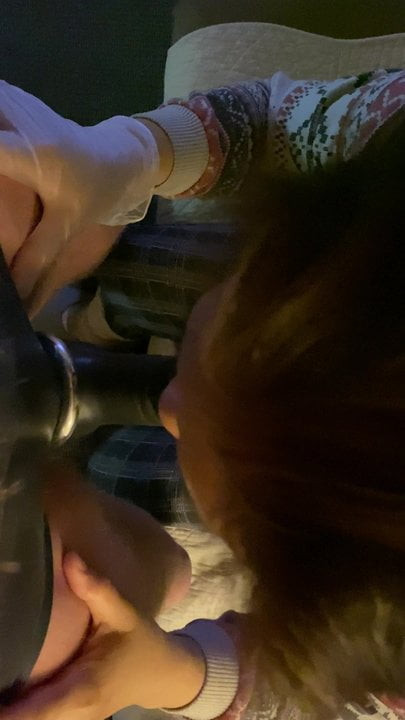 Sucked by my wife wearing latexpants
