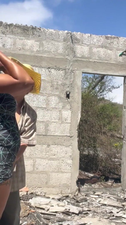 Beautiful, busty, and big-assed MILF stepmom fucks the construction worker. | Clip 1