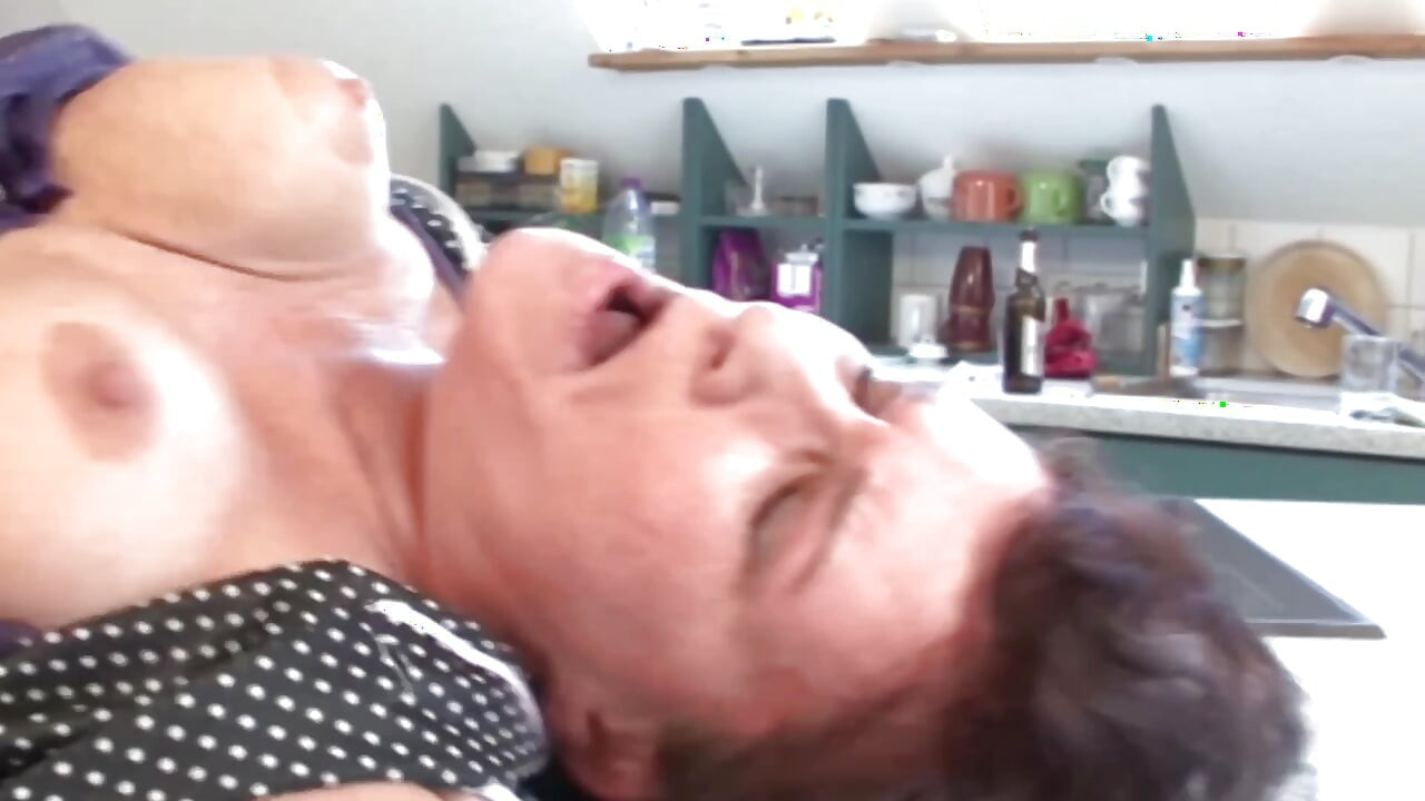 Mature Brunette MILF Gets Pounded Hard on Kitchen Counter