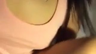 Hot asian records her dildoing herself