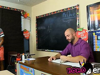 Black twink Robbie Anthony ass fucked by teacher David Chase