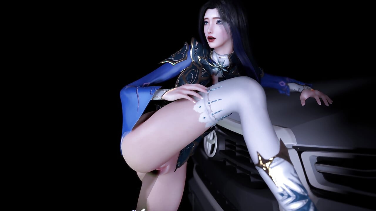 3D geile slet rijpe milf gaat vreemd met een vreemde in de auto