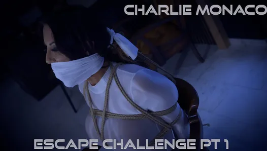 Charlie - Tied up in Escape Challenge in bondage bound and gagged damsel ( GagAttack.NL )