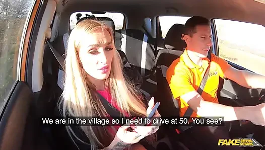 Fake Driving College - Daisy Lee доказывает, что уроки минета - больше веселья, чем вождения