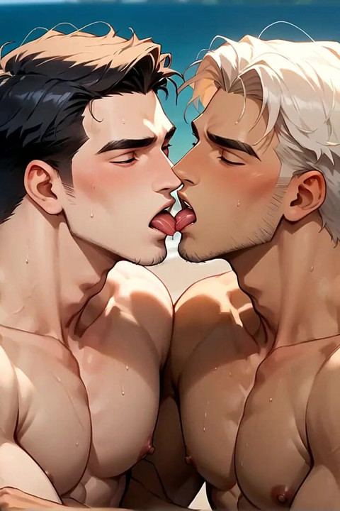 Sweat-drenched Hunks of Muscle Indulge in a Scorching Fuck-a-thon on the Beach, Basking in the Cum-soaked Sun!