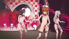 MMD R-18 Аниме-девушки сексуально танцуют (клип 32)