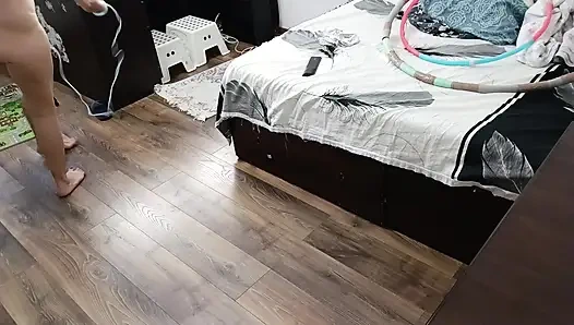 Sexy Wife Workout at Home Naked.