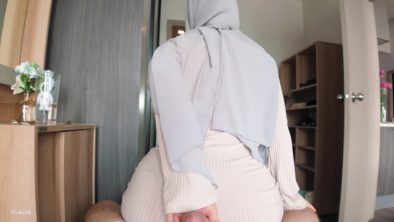 Booty Step Mom helps stepson quickly cum on her small tits while no one was home