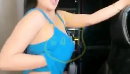 Horny girl masturbate and play with her tight pussy