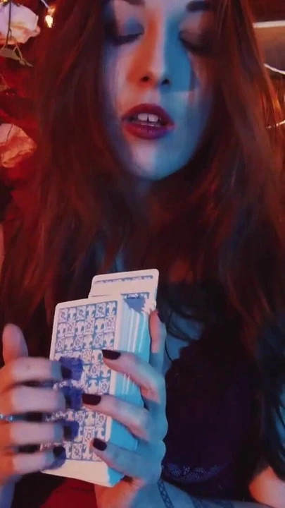 Stunning moment from "ASMR JOI - The Tarot Game."