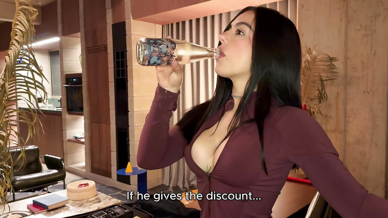 Should I get this messenger to put his big dick in me for a video? - Iris Rodriguez & Danner Mendez