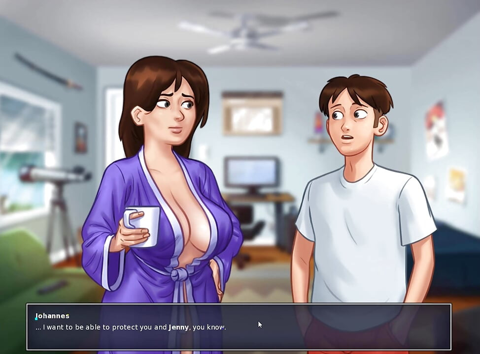 Summertime saga - extra classes are helping big beautifully boobs