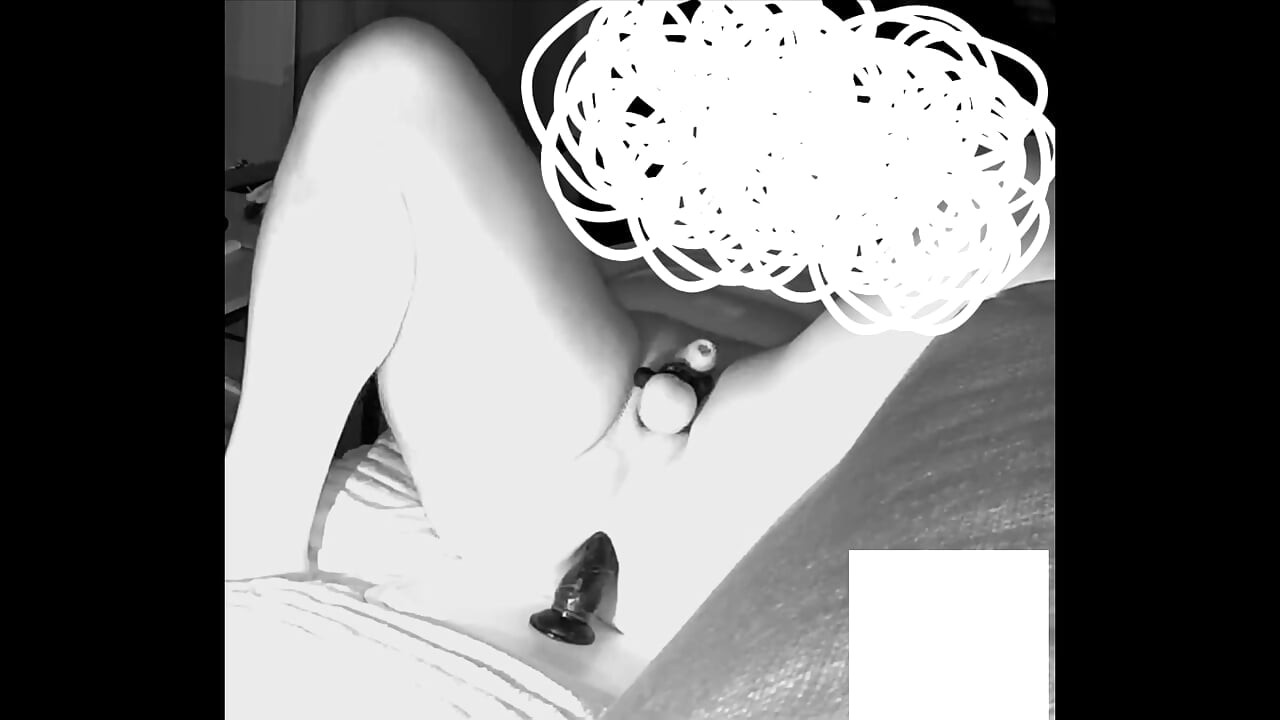 Masturbating and anal dildo