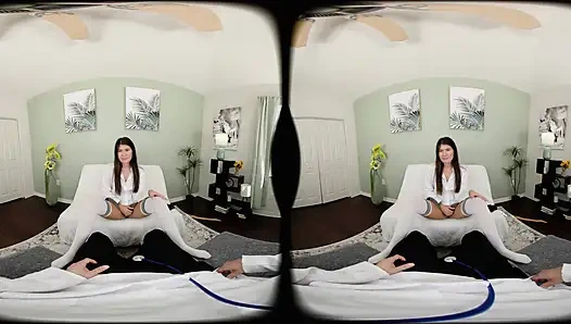 FORBVR - You Teaches This Cute GIrl How to Cum While Riding Your Dick POV