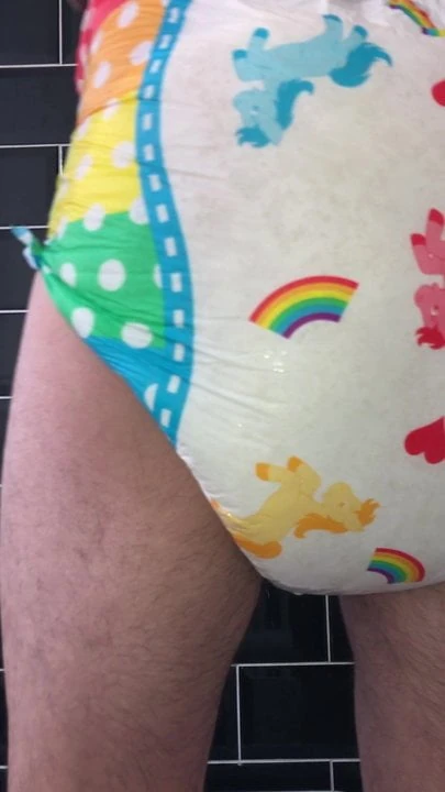 Me in a very full nappy!