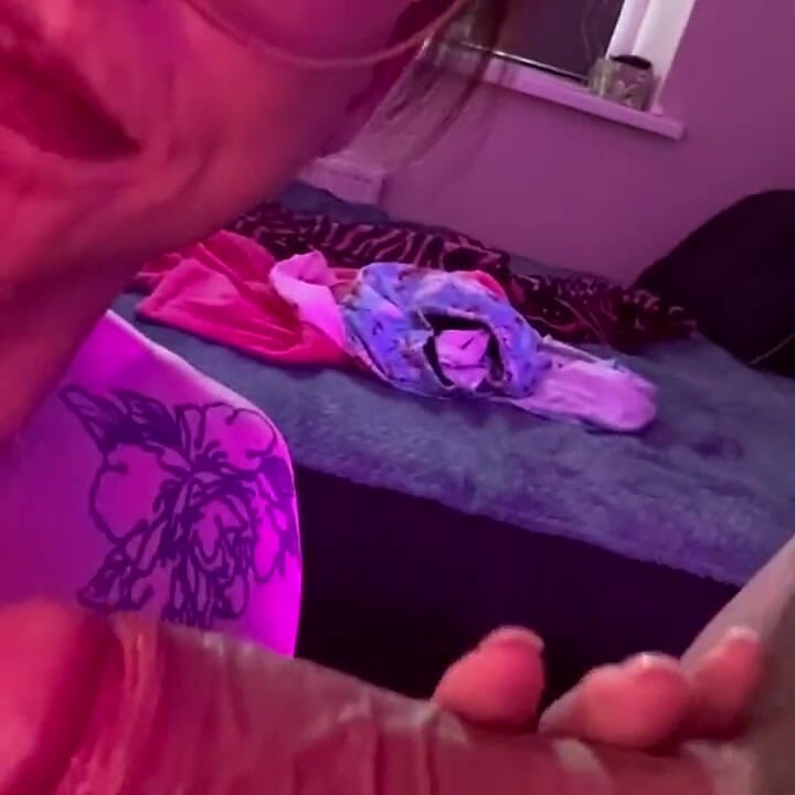 Frontal Facefuck of Tgirl with Glasses