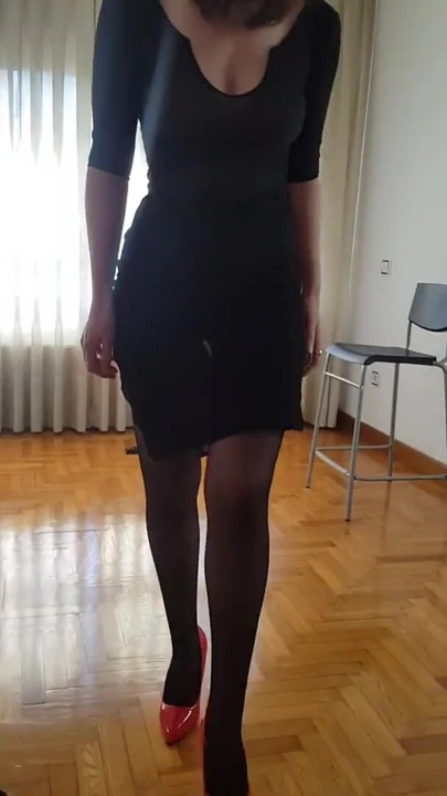 Stunning moment from "Back transparente dress"