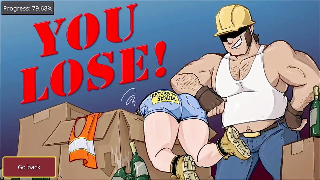 Une fille à gros nichons avec un gros cul baise deux énormes bites - à peine travaillant, niveau de jeu 2