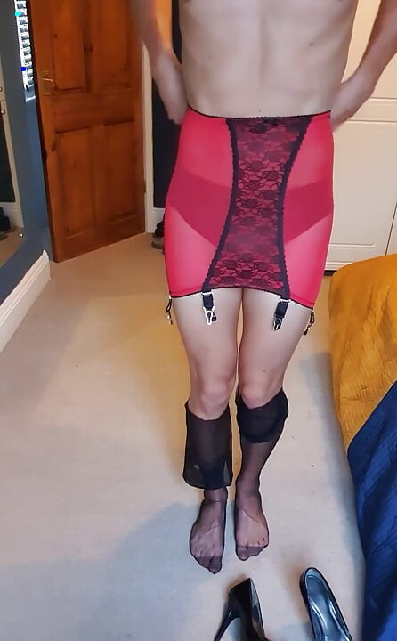 Feeling naughty changing into different lingerie