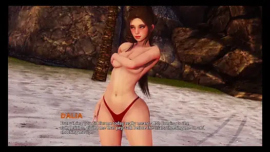 Perfect blone college girl sucks my big cock in desserted Island