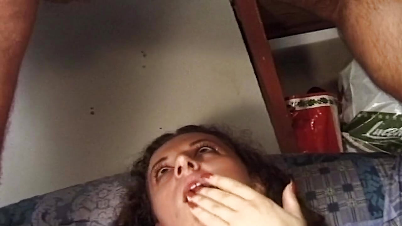 Horny MILF Deepthroats Throbbing Cock in Sloppy Garage Blowjob