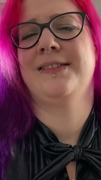 Stunning moment from "Vum on my big wetlook tits! German BBW Abby Strange Blowjob With Cumshot"