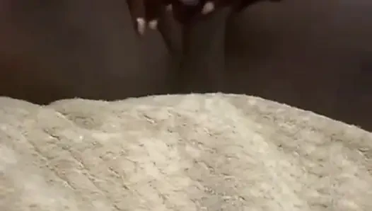 Black BBW masturbates alone