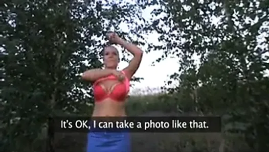 HornyAgent Russian blonde gets fucked in the bushes