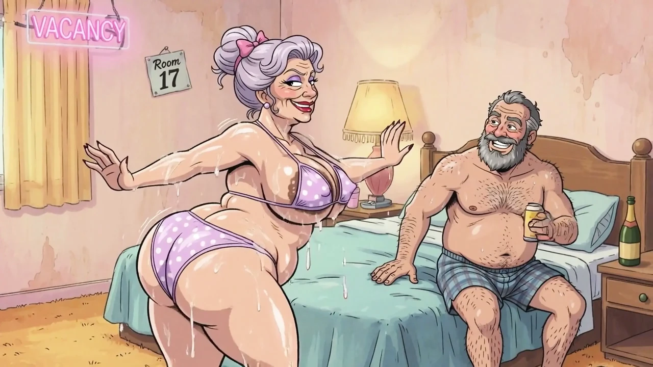 Old Couples in Motel Room Animations