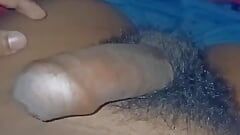 Young asian play with his dick on