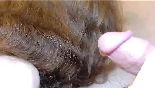 Aksi nakal si cewek hot rambut merah yang lagi asik nyepong sampai mengerang keenakan