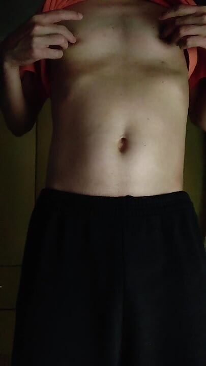 I waited for mom to go to the bedroom to strip you