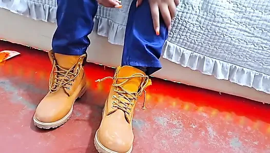 my stepsister masturbate her pussy after the work she is a mason