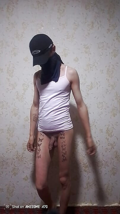 Femboy dresses up