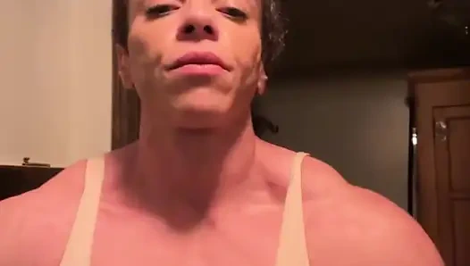 Tight ass muscles shake with wild unapologetic flexing