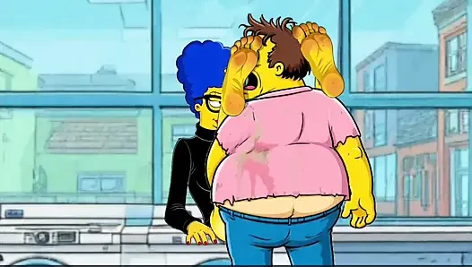 Marge Simpson Foot Fetish Compilation. Cartoon Animation