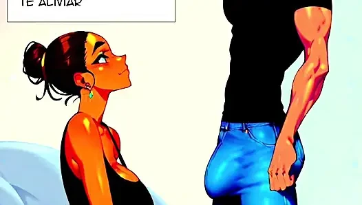 Die hilfreiche julia - stress lindern (AI erwachsenen-comic / blowjob)