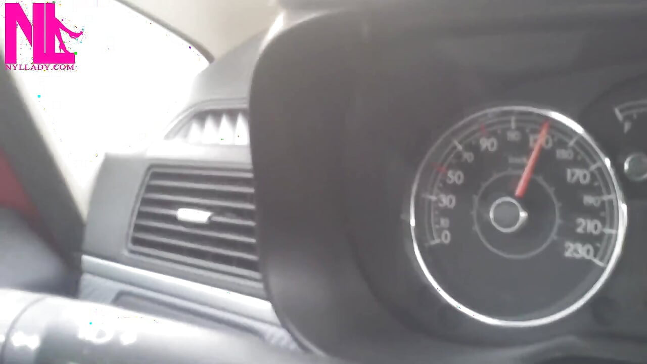 Sexy Speedy Driving in Patent Black Pumps and Seamed Black Pantyhose
